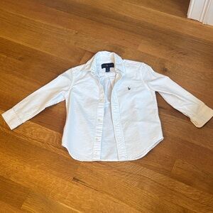 Ralph Lauren White Kids Button Down Shirt